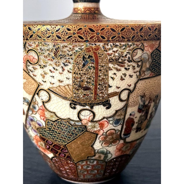 Fine and Rare Miniature Satsuma Vase by Taizan Yohei For Sale - Image 11 of 17
