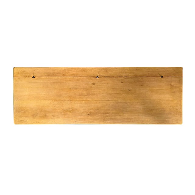 Contemporary Contemporary Italian Reproduction Blonde Walnut Trunk For Sale - Image 3 of 12