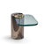 Mid-Century Modern Karl Springer Mid Century Sculpture Leg Gunmetal and Glass Side Table For Sale - Image 3 of 8