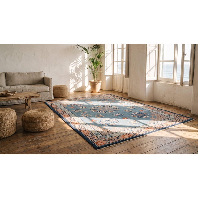 Antique Chinese Peking Rug For Sale - Image 10 of 10