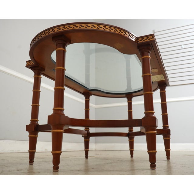 John Widdicomb Neoclassical Glass Top Coffee Table For Sale - Image 13 of 14