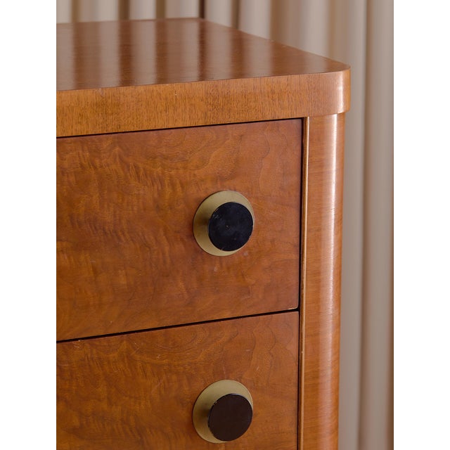 Brown The Vintage French Art Deco Burl Dresser For Sale - Image 8 of 9