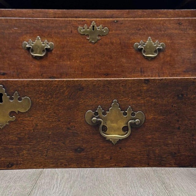 Antique William and Mary Oak Chest of Drawers, 1600s For Sale - Image 6 of 12