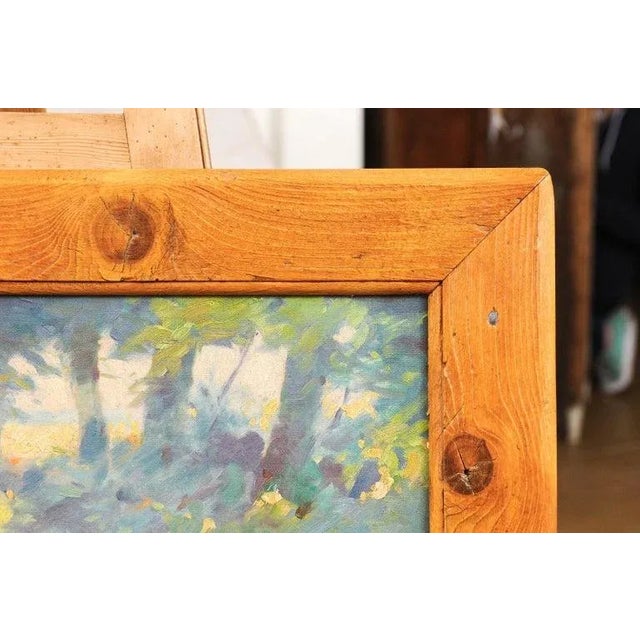 Early 20th Century Circa 1920 Deer in the Woods Oil on Panel Painting by Bert Fricke Wolfenbuttel For Sale - Image 5 of 12