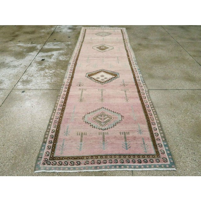 Galerie Shabab Collection Mid-20th Century Persian Malayer Runner For Sale - Image 4 of 8