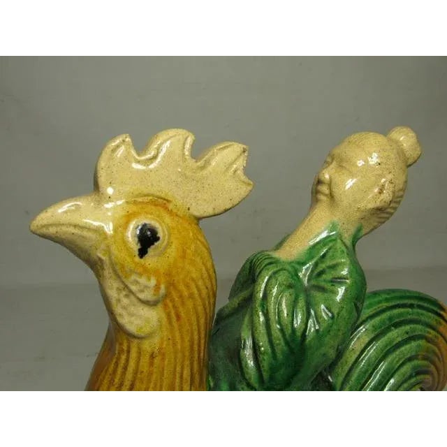 Green Chinese Ceramic Roof Tile For Sale - Image 8 of 13