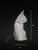 Contemporary Geometric Cat Sculpture in Polished Stainless Steel, 11"x7"x15" Cat Sitting Half-Turned For Sale - Image 3 of 4