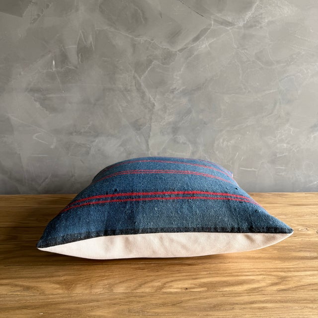 Not Yet Made - Made To Order Vintage Rug Pillow Cover With Stripes For Sale - Image 5 of 8