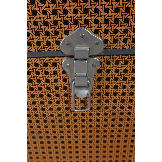 Vintage Faux Leather Trunk, 20th-Century For Sale - Image 6 of 10