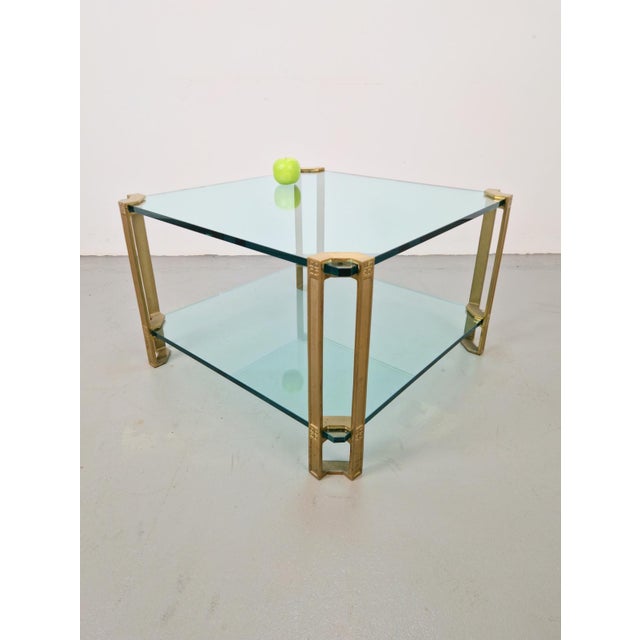 Regency Model T24 Coffee Table in Brass and Glass by Peter Ghyczy, 1970s For Sale - Image 14 of 15