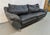 Late 20th Century Stylish Modern Black Leather Sofa For Sale - Image 4 of 13