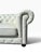 Late 20th Century White Leather Chesterfield Club Chair | Tufted Chair-and-a-Half | Nailhead Trim & Bun Feet For Sale - Image 5 of 7
