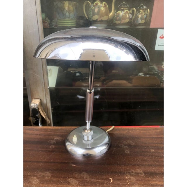 Modern Chrome Table Lamp by Giovanni Michelucci For Sale - Image 3 of 11