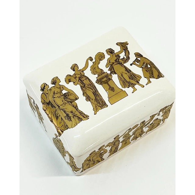 Vintage 70's Holkham England trinket box. Lovely gold Roman/Greek motif. Fun fact Elvis Presley had this motif in his...