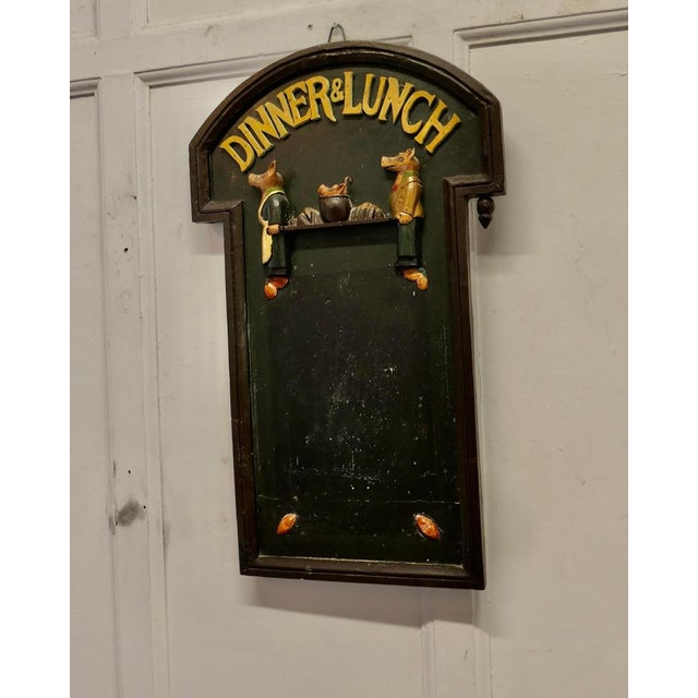 Figurative Charcuterie Dinner and Lunch Menu Board, 1960s For Sale - Image 6 of 8