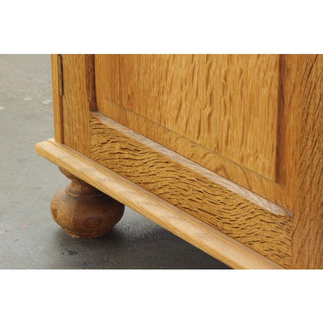 Vintage Danish Brutalist Light Oak Sideboard, 1970s For Sale - Image 11 of 14