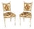 19th C Pair Louis XVI Style Paint Decorated French Side Chairs For Sale