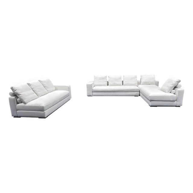 Elegant Fendi Sectional Sofa With Lounger For Sale