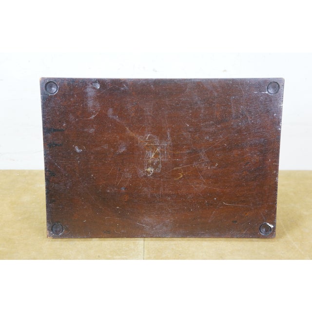 Wood Mahogany Pierced Scrolled Magazine Holder Book Tray W Bentwood Handle 15" For Sale - Image 7 of 11