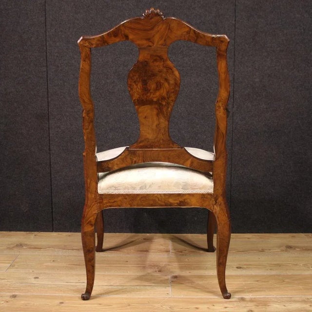 Italian Inlaid Armchair, 1950s For Sale - Image 10 of 13