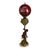 19th Century Bradley & Hubbard Victorian Brass, Bronze, Marble & Glass Figural Oil Lamp For Sale - Image 9 of 14