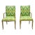 This is a pair of Regency style faux bamboo bergere chairs with cerused pine frames. The chevron fabric is in very good...