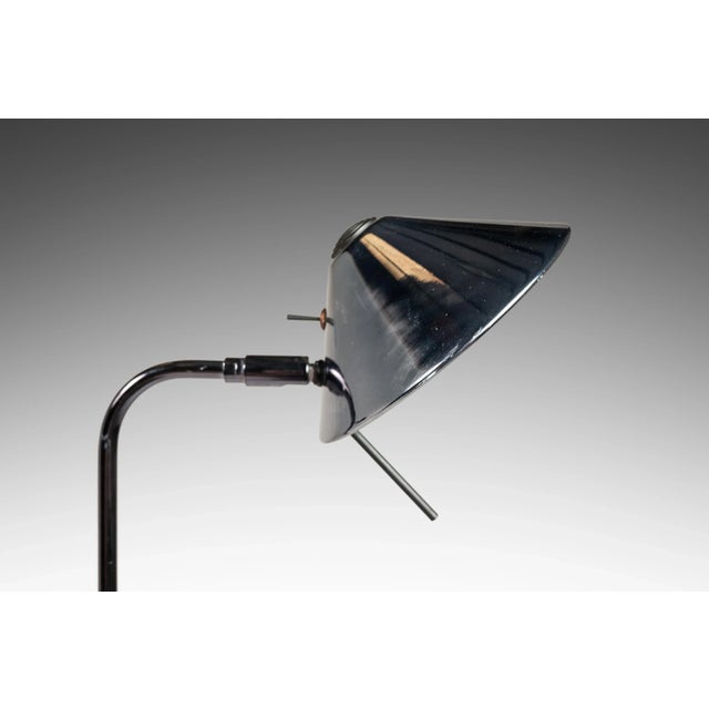 Introducing a true American Modern masterpiece: a rare Post Modern floor lamp designed by the renowned Robert Sonneman for...