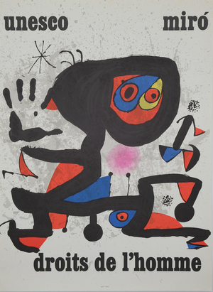 Joan Miro, UNESCO Droits de l'homme, Lithograph