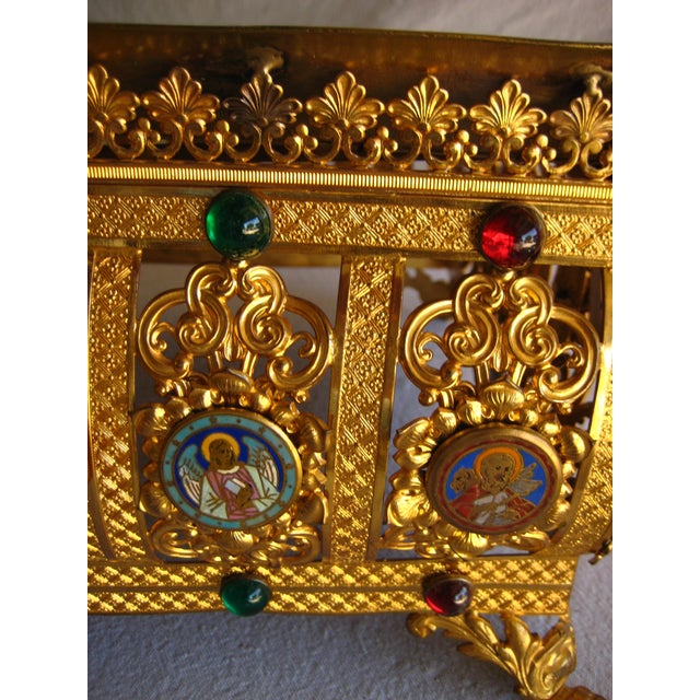 Metal French Neo-Gothic Large Bible Holder or Book Stand, Circa 1800 For Sale - Image 7 of 11