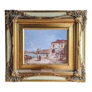 Venice Painting in Gilt Frame (Italy) For Sale
