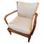 1950s Vintage Knoll Antimott Solid Wood Lounge Chair in Ivory Boucle' For Sale - Image 5 of 10