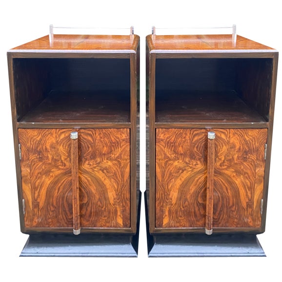 Art Deco Bedside Tables, 1930s, Set of 2 For Sale