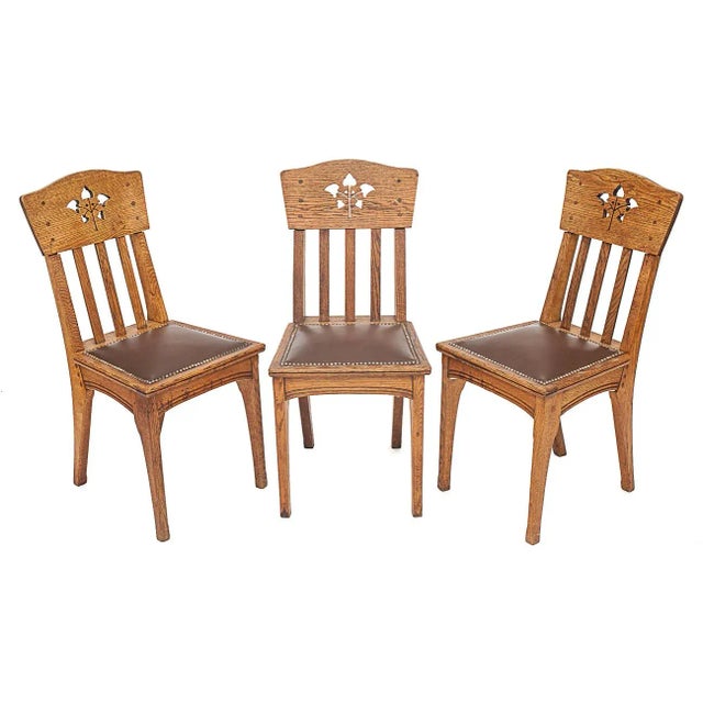 Art Nouveau Chairs by Léon Jallot, 1905, Set of 6 For Sale - Image 12 of 12