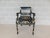 Hancock & Moore Regency Style Black Lacquer and Gilt Gold Accented Arm Chair Original upholstery is very good condition,...