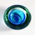 Archimede Seguso Geode Bowl in Green and Blue, Murano Italy ca. 1950s A heavy Venetian art glass bowl in the shape of a...