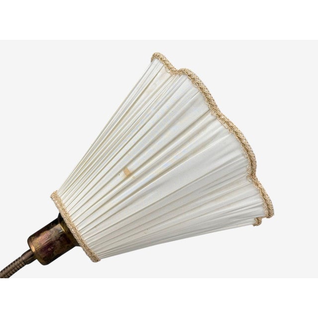 Nybro Armaturfabrik, Floor Lamp, Wood, Metal, Fabric, Sweden, 1940s For Sale - Image 14 of 16