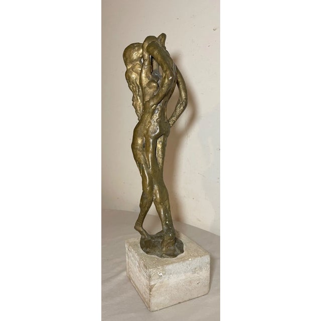 Abstract Large Vintage Milton Elting Hebald American Embrace Bronze Nude Sculpture Statue For Sale - Image 3 of 15