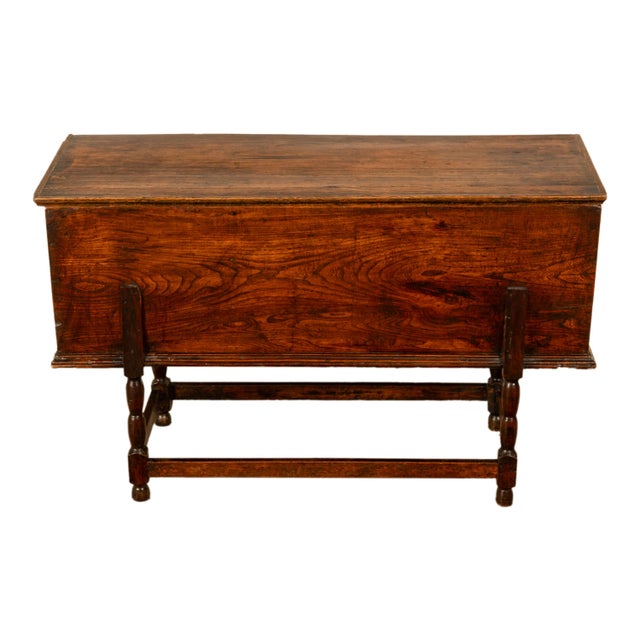 Antique Georgian Country 18th Century Elm Dough Bin Baker's Table Chest 1780 For Sale - Image 4 of 17