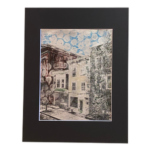 Contemporary Monotype of Hudson Ny by Sandra Wright