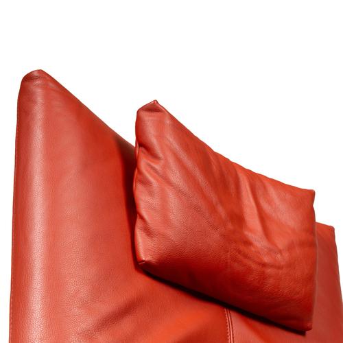 Animal Skin Mate Lounge Chair in Orange Leather from FSM For Sale - Image 7 of 15