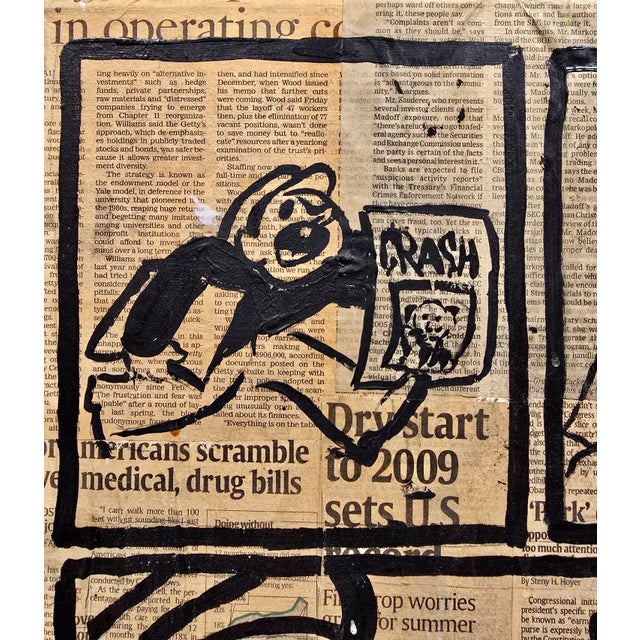 Black Alec Monopoly - Crash "The Anatomy of a Market Meltdown" Painting For Sale - Image 8 of 11