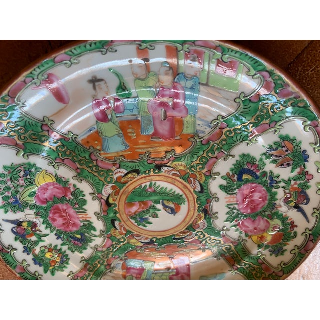 Late 19th Century Rose Medallion Porcelain Plates, 19th Century - Set of Nine For Sale - Image 5 of 11