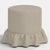 Spritely Home Stoffer Home x Cloth & Company Bernadette Ruffle Drum Ottoman in Mini Gingham Burlap For Sale - Image 4 of 4