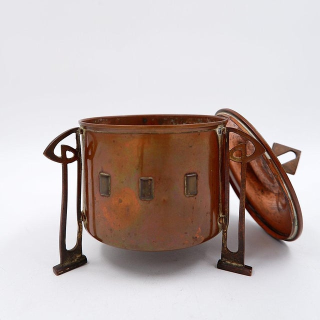Brown Mid-Century Modern Arts & Crafts Bowl, 1920 For Sale - Image 8 of 13