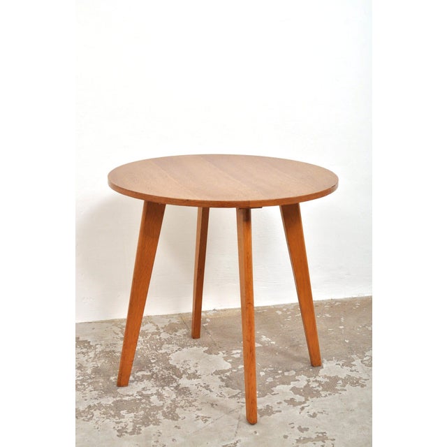 Brown Vintage Side Table in Beech and Maple Wood, 1950s For Sale - Image 8 of 8