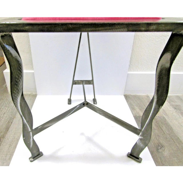 1990s Postmodern Contemporary Welded Steel Artist Signed Accent Chair For Sale - Image 11 of 17