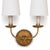 Traditional Regina Andrew Clove Sconce Double Antique Gold Leaf For Sale - Image 3 of 6