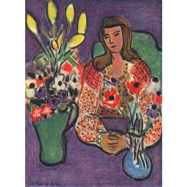 Artist: Henri Matisse Country: France Title: Girl with red flower blouse Medium: Giclee on watercolor paper Marks: Ltd...