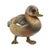 Vintage duck sculpture crafted from resin; the legs and beak are brass and the eyes are made of glass. Vintage art object...