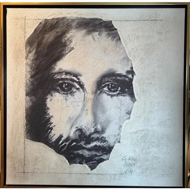 Klee-Feller Gudrun, A Haunting Portrait of a Man, 2004, Mixed Media For Sale - Image 13 of 13